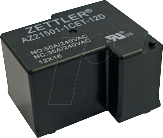 AZ21501-1AET-12 - Hochstrom-Relais, 12 V DC, 50 A, 1 CO von Zettler