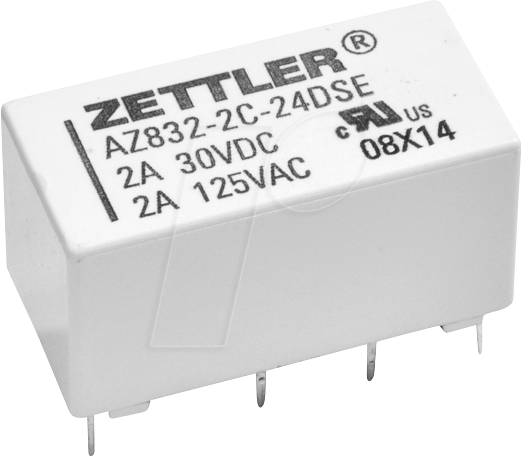 AZ832P2-2C-3DE - Signal-Relais, 3 V DC, 3 A, 2 CO von Zettler