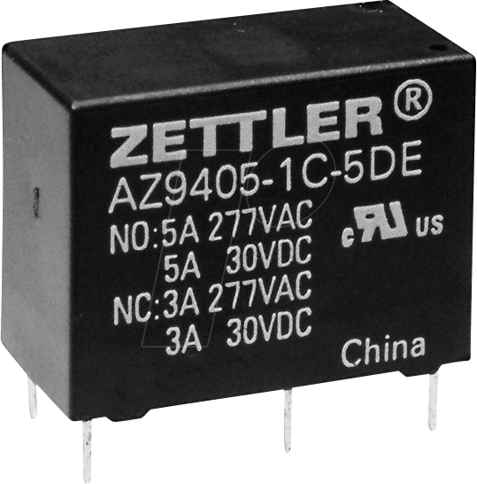 AZ9405-1A-12DSEF - Miniatur-Power-Relais, 12 V DC, 10 A, 1 CO von Zettler