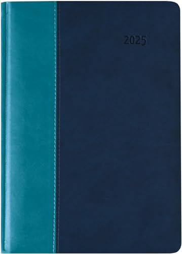 Buchkalender Premium Water türkis-blau 2025 - Büro-Kalender A5 - Cheftimer - 1 Tag 1 Seite - 416 Seiten - Tucson-Einband - Zettler von Zettler