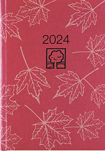 Wochenbuch rot 2024 - Bürokalender 14,6x21 cm - 1 Woche auf 2 Seiten - 128 Seiten - mit Eckperforation - Notizbuch - Blauer Engel - 766-0711 von Zettler