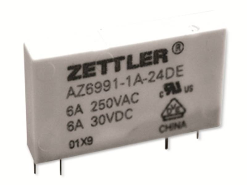 ZETTLER Printrelais, AZ6991-1C-5DE, 5V, 1 Wechsler, 125V/DC, THT von Zettler