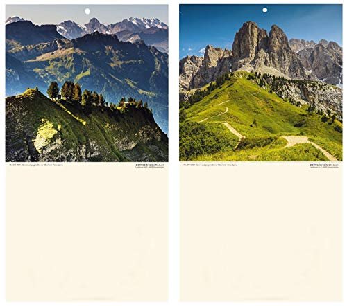 Zettler 341-0001 Wand-,Wandkalender Auslagen-Display und Bastelkalender Kalenderrückwand Gebirge von Zettler
