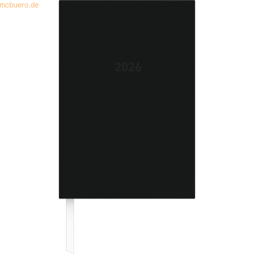 Zettler Buchkalender 876 14,5x21cm 1 Tag/1 Seite schwarz 2026 von Zettler