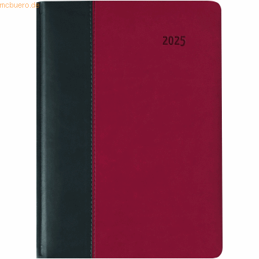 Zettler Buchkalender 878 15x21cm 1 Tag/1 Seite Fire schwarz-rot 2025 von Zettler