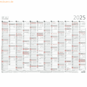 Zettler Jahresübersicht 939 A3 12 Monate 2025 von Zettler