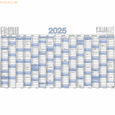 Zettler Plakatkalender 917 140x77cm 15 Monate gerollt VE=5 Stück 2025 Zettler Plakatkalender 917 140x77cm 15 Monate gerollt VE=5 Stück 2025 von Zettler
