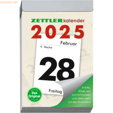 Zettler Tagesabreißkalender 304 L 6,6x9,9cm 2025 von Zettler