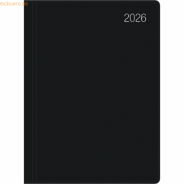 Zettler Taschenkalender 610 10,2x14,2cm 1 Tag/1 Seite schwarz 2026 von Zettler