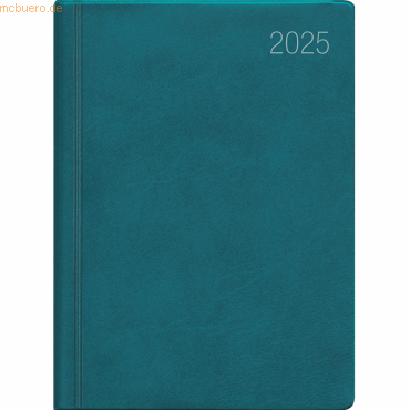 Zettler Taschenkalender 610 10,2x14,2cm 1 Tag/1 Seite türkis 2025 von Zettler