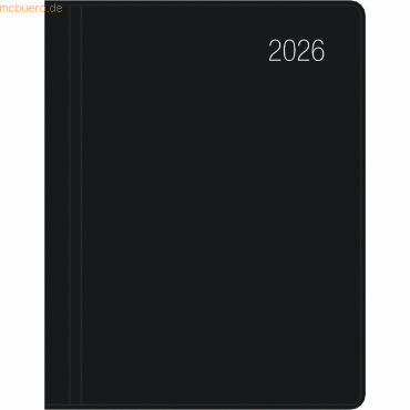 Zettler Taschenkalender 660 8,3x10,7cm 1 Woche/2 Seiten schwarz 2026 von Zettler
