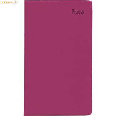 Zettler Taschenplaner 520 9,5x16cm 1 Monat/2 Seiten rosa 2025 von Zettler