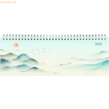 Zettler Tischquerkalender 114 Style 29,7x10,5cm 1 Woche/2 Seiten Aquar von Zettler