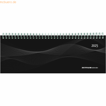 Zettler Tischquerkalender 118 29,7x10,5cm 1 Woche/2 Seiten schwarz 202 von Zettler