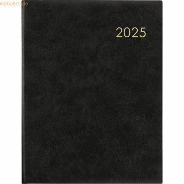 Zettler Wochenbuch 728 21x26,5cm 1 Woche/2 Seiten Leder anthrazit 2025 von Zettler