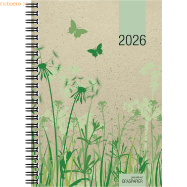Zettler Wochenbuch 759 Graspapier 13,7x19,6cm 1 Woche/2 Seiten 2026 Zettler Wochenbuch 759 Graspapier 13,7x19,6cm 1 Woche/2 Seiten 2026 von Zettler
