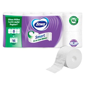 Zewa Toilettenpapier Smart 3-lagig, 8 Rollen von Zewa