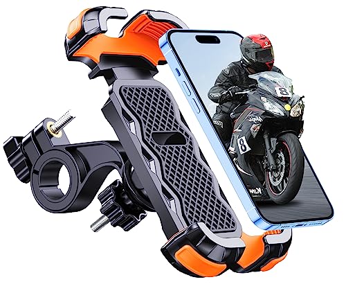 Zewdov Fahrrad-Handyhalterung, 360 ° drehbar, kompatibel mit iPhone 14/Galaxy 4.7-6.8 Zoll Handyhalterung, passend für Elektro-/Mountain-/Roller-/Roller-/Räder von Zewdov