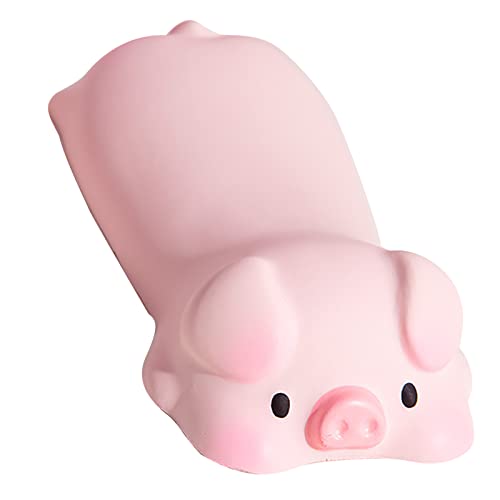 Keyboard Handgelenk Ruhe Cartoon Tierweiche Handgelenk Ruhe, Müdigkeit Relief Tastatur Handgelenkpolster für Heimspielbüro (Rosa Schwein) von Zhangpu