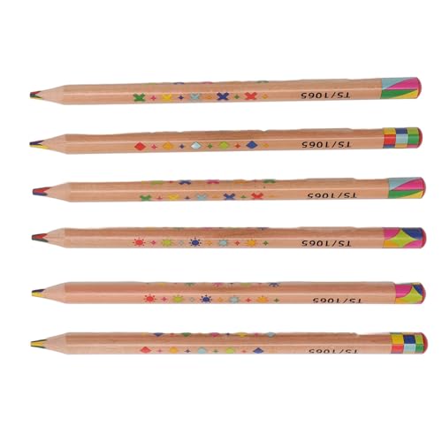 Zhangpu 6 Stcs Regenbogenstift Set Triangular Design 4 in 1 Farbstift Zum Zeichnen von Kritzelenkartenmarkierung Zhangpu 6 Stcs Regenbogenstift Set Triangular Design 4 in 1 Farbstift Zum Zeichnen von Kritzelenkartenmarkierung von Zhangpu