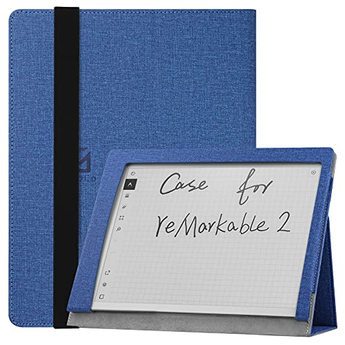 Hülle für Remarkable 2 Paper Tablet 10.3 "2020, Schlanke Leichte Schutzständer Abdeckung Buch Folio Ledertasche für Remarkable 2 10.3" Digital Notepad - Marine von ZhaoCo