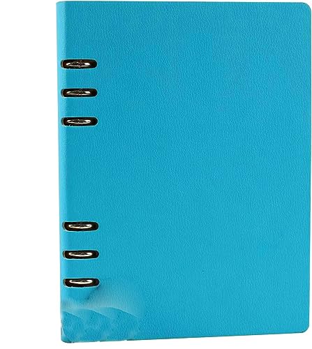 Zhi Jin A6 klassisches leeres nachfüllbares Taschennotizbuch aus Leder, mit Ringspirale verbunden, Tagebuch, Reisetagebuch, Business, gebundene Ausgabe blau von Zhi Jin