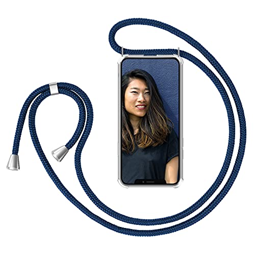 Zhinkarts Handykette kompatibel mit Apple iPhone 11-6,1" Display - Smartphone Necklace Hülle mit Band - Schnur mit Case zum umhängen in Blau von ZhinkArts