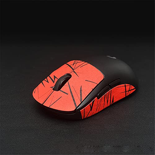 Anti-Rutsch Aufkleber für Logitech G Pro X/W Superlight Maus, Schweißresistente Pads, Griptape für G Pro X G Pro W Maus (GPW rot) von Zhixteu