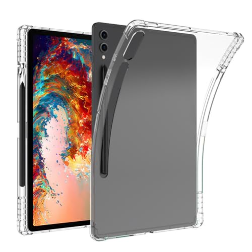 Galaxy S9 Kristall Weiches Etui für Samsung Galaxy Tab S9/S9 Plus/S9 Ultra, TPU Transparent Clear Shell Tablet Hülle mit Stiftschlitz (S9 Plus) von Zhixteu