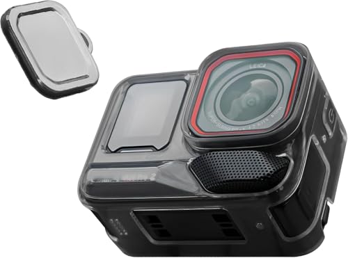Schutzhülle für Insta360 Ace Pro 2, TPU-Hülle mit Objektivkappe für Ace Pro 2 Sportkamera Weiche Schutzhülle Zubehör (Transparent Schwarz) von Zhixteu