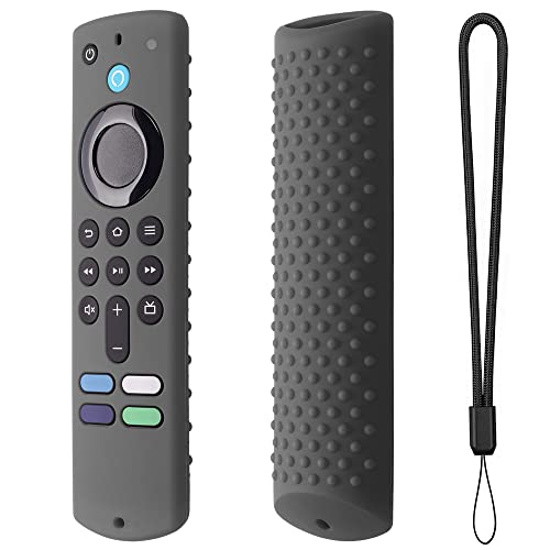 Silikonhülle für Fire TV Stick (3. Generation), Fernbedienung Anti-Sturz Staubschutzhülle Schutzhülle (Dunkelgrau) von Zhixteu
