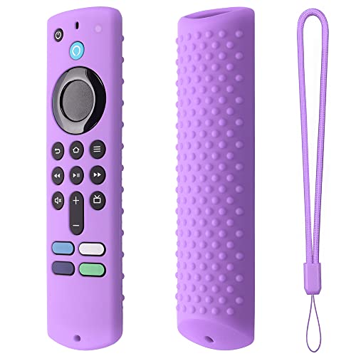 Silikonhülle für Fire TV Stick (3. Generation), Fernbedienung Anti-Sturz Staubschutzhülle Schutzhülle (Hellviolett) von Zhixteu