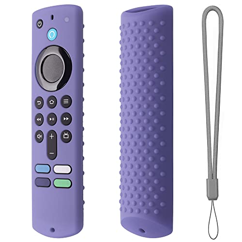 Silikonhülle für Fire TV Stick (3. Generation), Fernbedienung Anti-Sturz Staubschutzhülle Schutzhülle (Lavendelgrau) von Zhixteu
