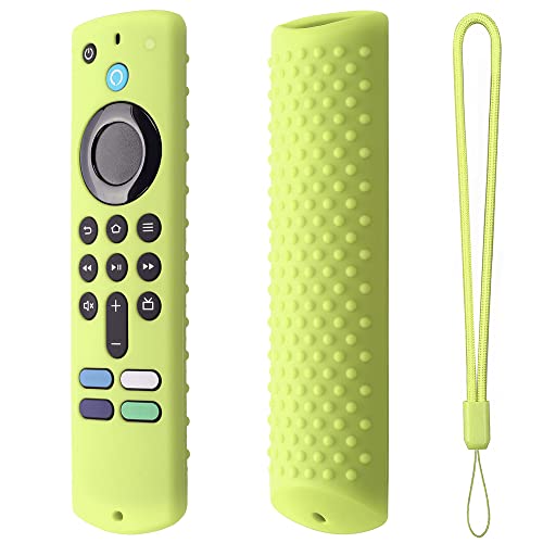 Silikonhülle für Fire TV Stick (3. Generation), Fernbedienung Anti-Sturz Staubschutzhülle Schutzhülle (Leuchtendes Grün) von Zhixteu