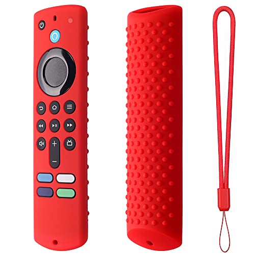 Silikonhülle für Fire TV Stick (3. Generation), Fernbedienung Anti-Sturz Staubschutzhülle Schutzhülle (Rot) von Zhixteu