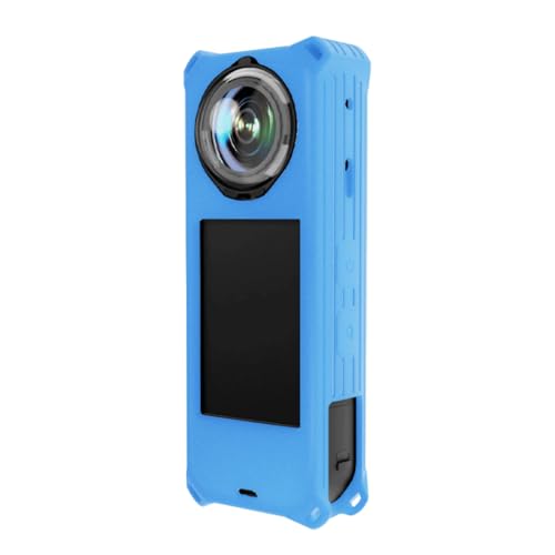 Silikonhülle für Insta360 X5, Schutzhülle Staubschutzhülle Kratzfeste Schutzhülle für X5 Action Kamera (Blau) von Zhixteu