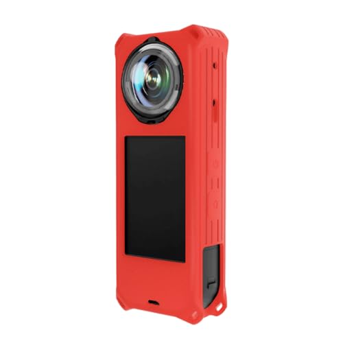 Silikonhülle für Insta360 X5, Schutzhülle Staubschutzhülle Kratzfeste Schutzhülle für X5 Action Kamera (Rot) von Zhixteu