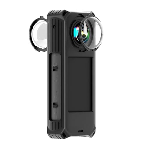 Silikonhülle für Insta360 X5, Schutzhülle Staubschutzhülle Kratzfeste Schutzhülle für X5 Action Kamera (Schwarz) von Zhixteu