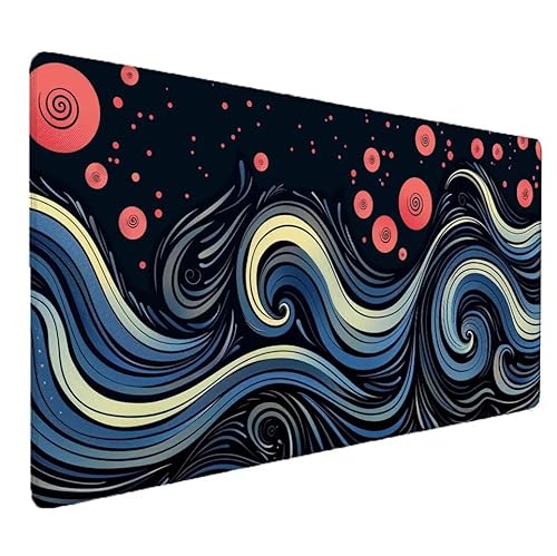 Abstrakt Mauspad XXL 1000x500x3mm XXL Mousepad Streifen Schreibtischunterlage Matte,Tastatur Matte Genähten Kanten, rutschfeste Gummibasis,Großer Erweiterte Schreibtisch Schutz für Home Office S-608 Abstrakt Mauspad XXL 1000x500x3mm XXL Mousepad Streifen Schreibtischunterlage Matte,Tastatur Matte Genähten Kanten, rutschfeste Gummibasis,Großer Erweiterte Schreibtisch Schutz für Home Office S-608 von Zhnncfgg
