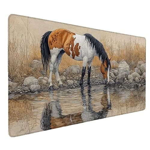 Gaming Mauspad Japan, Pferd Mauspad XXL 800x300x3mm Groß Mousepad Gaming Schreibtischunterlage, Wasserdicht und rutschfest Verbessert Präzision Geschwindigkeit, Für PC, Laptop Deko Home Office S-914 Gaming Mauspad Japan, Pferd Mauspad XXL 800x300x3mm Groß Mousepad Gaming Schreibtischunterlage, Wasserdicht und rutschfest Verbessert Präzision Geschwindigkeit, Für PC, Laptop Deko Home Office S-914 von Zhnncfgg