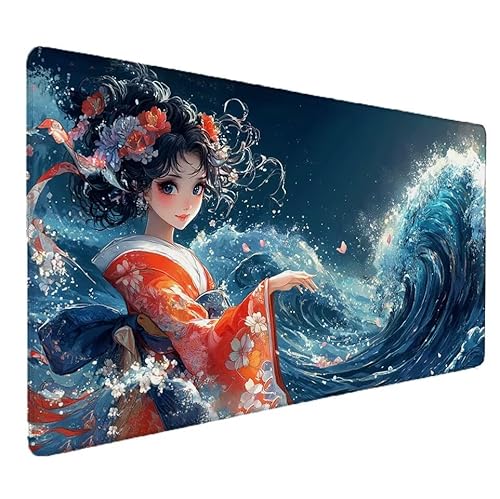 Gaming Mauspad Japan, Wellen Mauspad XXL 800x300x3mm Groß Mousepad Gaming Schreibtischunterlage, Wasserdicht und rutschfest Verbessert Präzision Geschwindigkeit,Für PC, Laptop Deko Home Office S-906 Gaming Mauspad Japan, Wellen Mauspad XXL 800x300x3mm Groß Mousepad Gaming Schreibtischunterlage, Wasserdicht und rutschfest Verbessert Präzision Geschwindigkeit,Für PC, Laptop Deko Home Office S-906 von Zhnncfgg