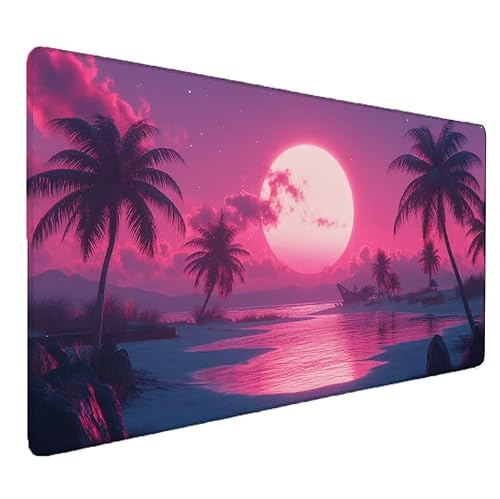 Gaming Mauspad Rosa, Sonnenuntergang Mauspad xxl 900x400x3mm Groß Mousepad Gaming Schreibtischunterlage, Wasserdicht und Rutschfest Verbessert Präzision und Geschwindigkeit, Für Deko Home Office S-668 Gaming Mauspad Rosa, Sonnenuntergang Mauspad xxl 900x400x3mm Groß Mousepad Gaming Schreibtischunterlage, Wasserdicht und Rutschfest Verbessert Präzision und Geschwindigkeit, Für Deko Home Office S-668 von Zhnncfgg