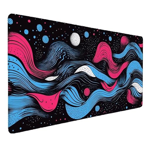 Mousepad XXL 1200x600x3mm Abstrakt Gaming Mauspad mit Genähten Kanten, Streifen Mousepad Gaming Nicht Rutschender Unterlage, für Computer Laptop Schreibtischmatte Tastatur und Maus, Home Office S-609 Mousepad XXL 1200x600x3mm Abstrakt Gaming Mauspad mit Genähten Kanten, Streifen Mousepad Gaming Nicht Rutschender Unterlage, für Computer Laptop Schreibtischmatte Tastatur und Maus, Home Office S-609 von Zhnncfgg