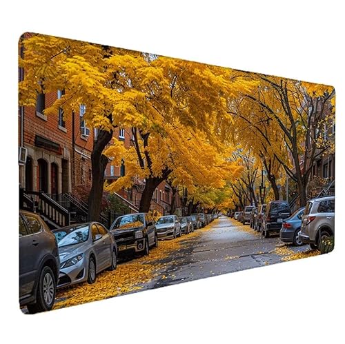 Mousepad XXL 1200x600x3mm Herbst Gaming Mauspad mit Genähten Kanten, Szene Mousepad Gaming Nicht Rutschender Unterlage, für Computer Laptop Schreibtischmatte Tastatur und Maus, für Home Office S-896 Mousepad XXL 1200x600x3mm Herbst Gaming Mauspad mit Genähten Kanten, Szene Mousepad Gaming Nicht Rutschender Unterlage, für Computer Laptop Schreibtischmatte Tastatur und Maus, für Home Office S-896 von Zhnncfgg