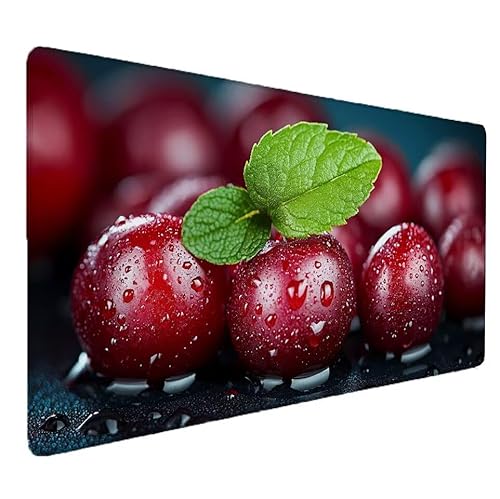 Rot Mauspad XXL 1000x500x3mm XXL Mousepad Kirsche Schreibtischunterlage Matte, Tastatur Matte Mit Genähten Kanten, rutschfeste Gummibasis, Großer Erweiterte Schreibtisch Schutz für Home Office S-788 Rot Mauspad XXL 1000x500x3mm XXL Mousepad Kirsche Schreibtischunterlage Matte, Tastatur Matte Mit Genähten Kanten, rutschfeste Gummibasis, Großer Erweiterte Schreibtisch Schutz für Home Office S-788 von Zhnncfgg