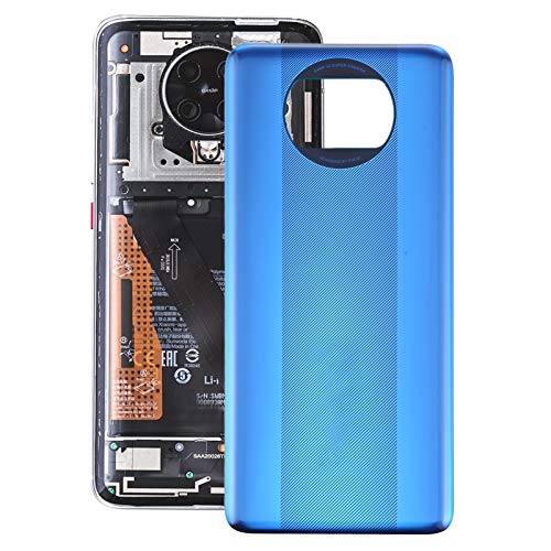 Repairparts Akku Rückseite for Xiaomi Poco X3 / Poco X3 NFC M2007J20CG / M2007J20CT(Schwarz)(Blau) (Color : Blue) von Zhongguiming