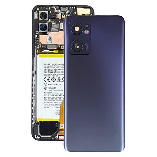 Reperatur-Teile for Oppo Find X5 Lite Akku-Rückseite mit Kameraobjektivabdeckung (Blau) (Schwarz) (Color : Noir) von Zhongguiming