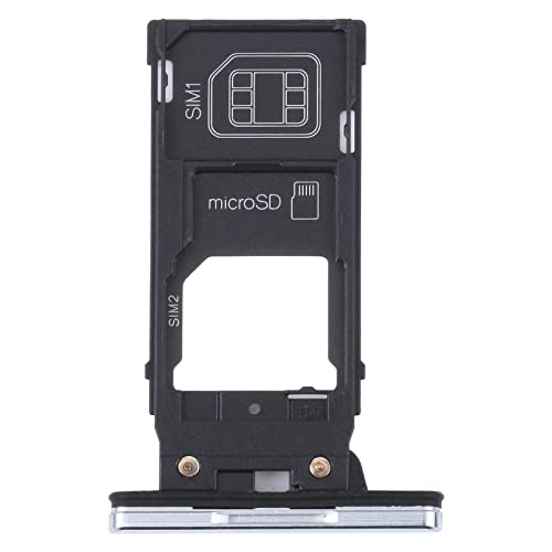 Reperatur-Teile for Sony Xperia XZ2 Premium SIM-Kartenfach + SIM/Micro SD-Kartenfach (Schwarz) (Silber) (Color : Silver) von Zhongguiming