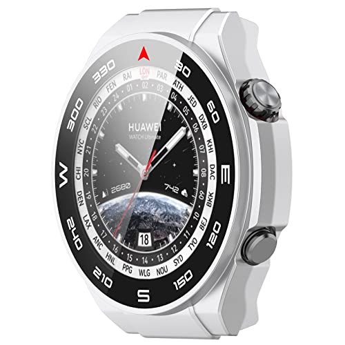 Zzjingli. for Huawei Watch Ultimate PC+ Toughened Film Integrierte Uhrenschutzhülle (Silber) (Starlight) (Blau) etc (Color : Sliver) von Zhongguiming