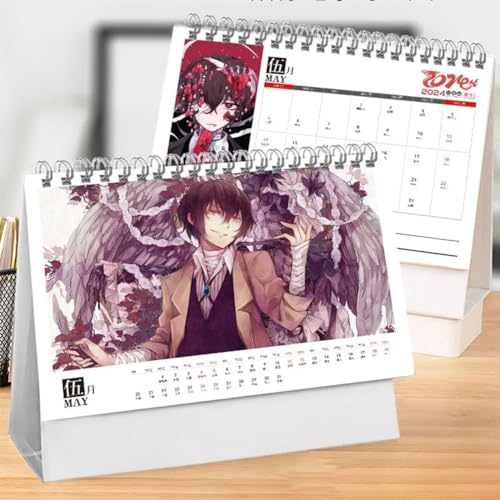 Bungo Stray Dogs Kalender Dazai Osamu Anime Schreibtisch Kreativer doppelseitiger Kalender Dekoration Ornament Geschenk von Zhongkaihua